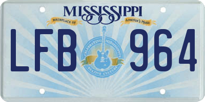 MS license plate LFB964