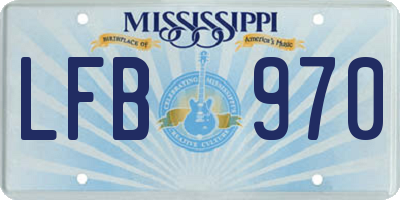 MS license plate LFB970