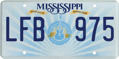MS license plate LFB975