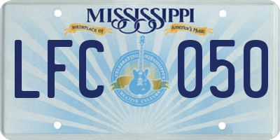MS license plate LFC050