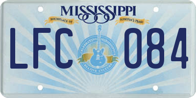 MS license plate LFC084