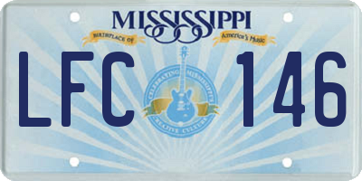 MS license plate LFC146