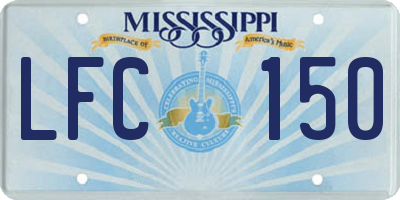 MS license plate LFC150