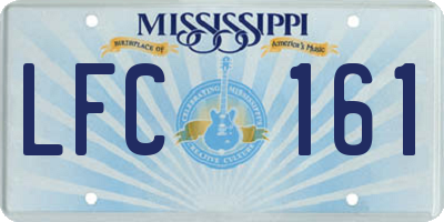MS license plate LFC161