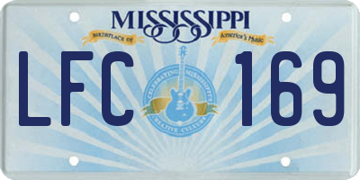 MS license plate LFC169