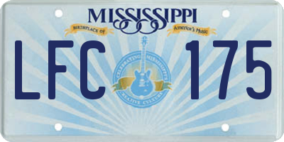 MS license plate LFC175