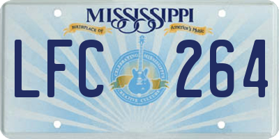 MS license plate LFC264