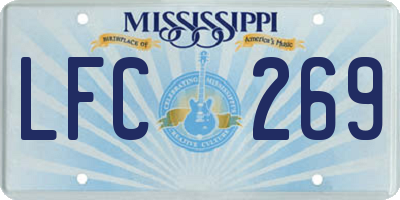 MS license plate LFC269