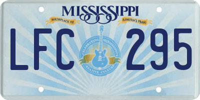 MS license plate LFC295