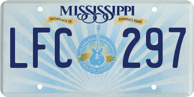 MS license plate LFC297