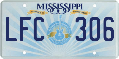 MS license plate LFC306