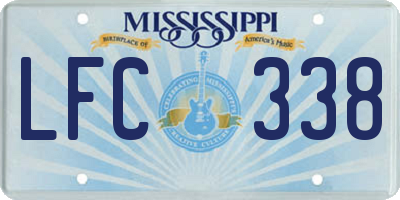 MS license plate LFC338