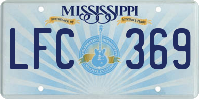 MS license plate LFC369