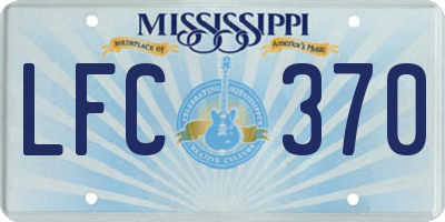 MS license plate LFC370