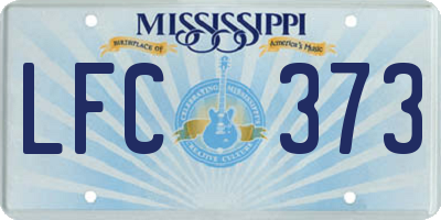 MS license plate LFC373