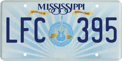 MS license plate LFC395