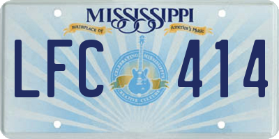 MS license plate LFC414