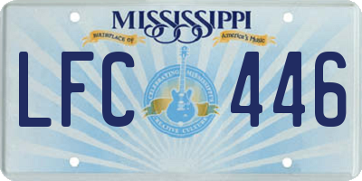 MS license plate LFC446