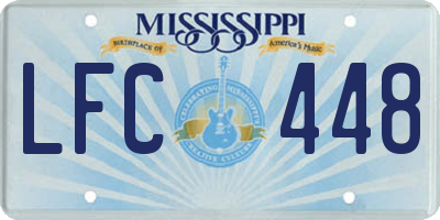 MS license plate LFC448