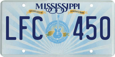 MS license plate LFC450