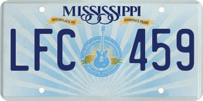 MS license plate LFC459