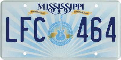 MS license plate LFC464
