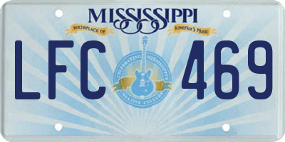 MS license plate LFC469