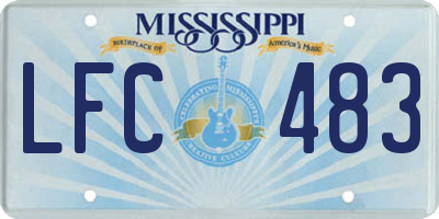 MS license plate LFC483