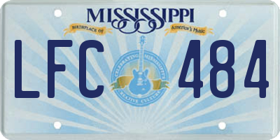MS license plate LFC484