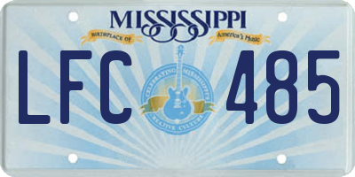 MS license plate LFC485