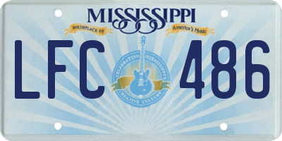 MS license plate LFC486