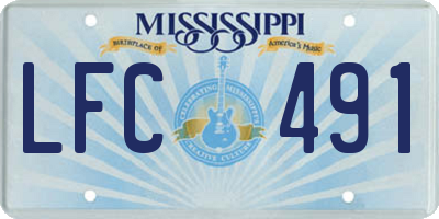 MS license plate LFC491