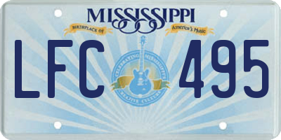 MS license plate LFC495