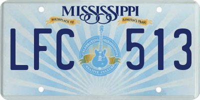 MS license plate LFC513