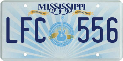 MS license plate LFC556