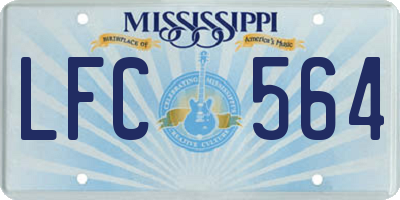 MS license plate LFC564