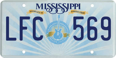 MS license plate LFC569