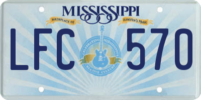 MS license plate LFC570