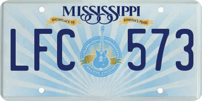 MS license plate LFC573