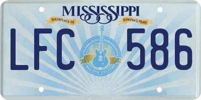 MS license plate LFC586
