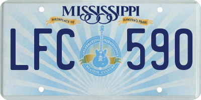 MS license plate LFC590