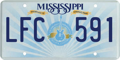MS license plate LFC591