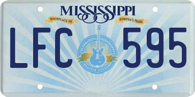MS license plate LFC595