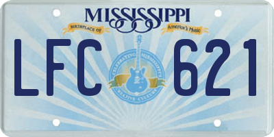 MS license plate LFC621