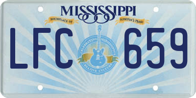 MS license plate LFC659