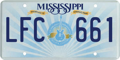 MS license plate LFC661