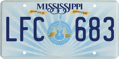 MS license plate LFC683