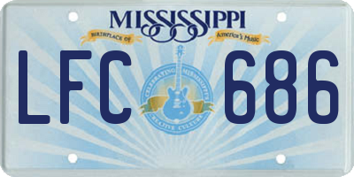 MS license plate LFC686
