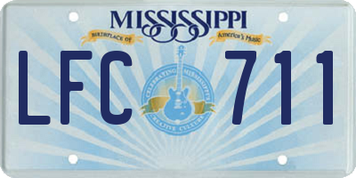 MS license plate LFC711