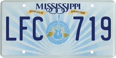 MS license plate LFC719